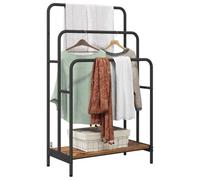 vidaXL Porte-vêtements avec étagère Bois ancien 60 x 30 x 100,5 cm, Étagère tendance, cintre rectangulaire, présentoir moderne, rangement pratique, meuble de chambre, gain de place