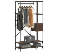 Vidaxl Porte-Vêtements Avec Étagères Chêne Marron Bois D'ingénierie Marron