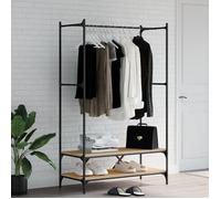 vidaXL Porte-vêtements avec Étagères, Penderie à Vêtement avec Rangement, Porte-manteau de Chambre à Coucher, Chêne Sonoma 834201