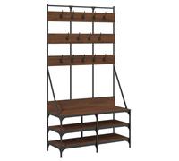 vidaXL Porte-vêtements et Rangement des Chaussures, Penderie avec Étagères, Portant à Vêtements Chambre à Coucher Maison, Moderne, Chêne Marron