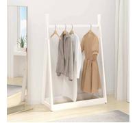 Vidaxl Porte-Vêtements Blanc 100x45x150 Cm Bois De Pin Massif Blanc