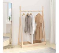 vidaXL Porte-vêtements, Porte-manteaux avec Étagère, Penderie à Vêtements avec Rangement Chambre Intérieur, Marron Bois 824983