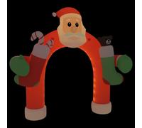 vidaXL Porte voûtée gonflable de Noël avec LED 320 cm