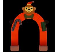 vidaXL Porte voûtée gonflable de Noël avec LED 380 cm