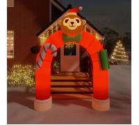 vidaXL Porte voûtée gonflable de Noël avec LED 380 cm