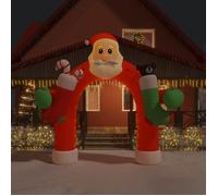 vidaXL Porte Voûtée Gonflable de Noël avec LED Décoration de Noël Ornement de Vacances Décoration de Fête Ornement de Jardin 345324