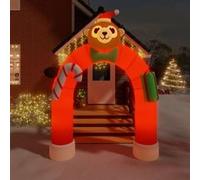 vidaXL Porte voûtée gonflable de Noël avec LED 380 cm