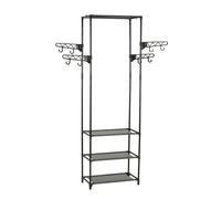 vidaXL Portemanteau acier et tissu non tissé 55x28,5x175 cm noir