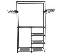 vidaXL Portemanteau acier et tissu non tissé 87x44x158 cm noir