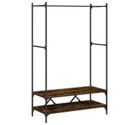 vidaXL Portemanteau avec étagères Chêne fumé Bois composite