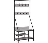 Vidaxl Porte-Vêtements Et Rangement Des Chaussures Sonoma Gris Gris