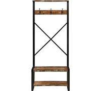 vidaXL Portemanteau Multicolore 80x40x190 cm Vieux bois massif