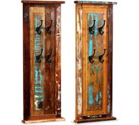 vidaXL Portemanteau mural 2 pcs. Vieux bois massif 38x100 cm