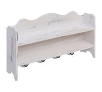 vidaXL Portemanteau mural blanc 50 x 10 x 30 cm bois