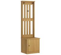 vidaXL Portemanteau SANDNES 45x40x159,5 cm bois massif pin, banc de couloir, meuble de rangement de couloir, rangement à chaussures de couloir