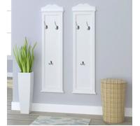 vidaXL Portemanteaux 2 pcs Blanc