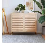 vidaXL Portes d'armoire à persiennes 2 pcs 69x49,4 cm bois de pin massif Brun