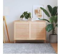 vidaXL Portes d'armoire à persiennes 2 pièces Bois de pin massif 69 x 59,4 cm