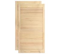 vidaXL Portes à persiennes 2 pcs Bois de pin massif 99,3x39,4 cm