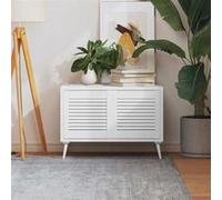 Portes à persiennes 2 pcs Bois de pin massif Blanc 39,5x39,4 cm