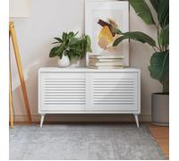 vidaXL Portes à persiennes 2 pcs Bois de pin massif Blanc 39,5x49,4 cm