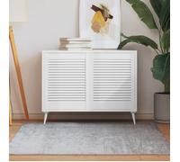 vidaXL Portes à persiennes 2 pcs Bois de pin massif Blanc 61,5x49,4 cm