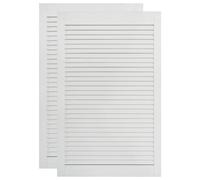 vidaXL Portes à persiennes 2 pcs Bois de pin massif Blanc 99,3x59,4 cm