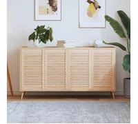 vidaXL Portes d'armoire à persiennes 4 pièces Bois de pin massif 69 x 39,4 cm