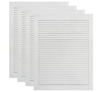 vidaXL Portes à persiennes 4 pcs Bois de pin massif Blanc 61,5x39,4 cm