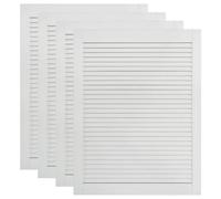 vidaXL Portes à persiennes 4 pcs Bois de pin massif Blanc 69x49,4 cm