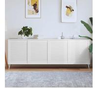 vidaXL Portes à persiennes 4 pcs Bois de pin massif Blanc 69x59,4 cm