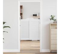 vidaXL Portes battantes 2 pcs Blanc Bois de pin massif