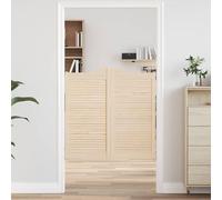 vidaXL Portes battantes 2 pcs Naturel Bois de pin massif