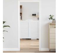 vidaXL Portes battantes à persiennes 1 paire blanc 80 x 80 cm, portes de salon, portes de bar, portes à charnières, portes 4107136