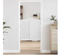 vidaXL Portes battantes à persiennes 1 paire blanc 90x80 cm, portes de salon, portes de bar, portes à charnières, portes 4107138