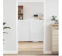 vidaXL Portes battantes à persiennes 2 paires blanc 90x100 cm, portes de salon, portes de bar, portes à charnières, portes 4107145