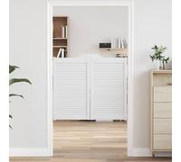 vidaXL Portes battantes Blanc 90 x 50 cm Bois de pin massif