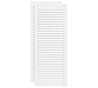 vidaXL Portes d'Armoire à Persiennes 2 pcs, Portes de Placard à Chaussures, Panneaux de Radiateur, Décoration d'Intérieur, Blanc Bois de Pin Massif