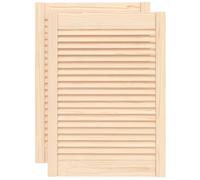 vidaXL Portes d'Armoire à Persiennes 2 pcs, Portes de Placard à Chaussures, Panneaux de Radiateur, Décoration d'Intérieur, Bois de Pin Massif