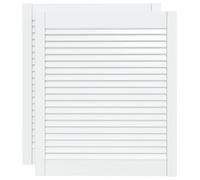 vidaXL Portes d'Armoire à Persiennes 2 pcs, Portes de Placard à Chaussures, Panneaux de Radiateur, Décoration d'Intérieur, Blanc Bois de Pin Massif