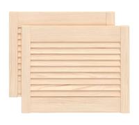 vidaXL Portes d'Armoire à Persiennes 2 pcs, Portes de Placard à Chaussures, Panneaux de Radiateur, Décoration d'Intérieur, Bois de Pin Massif