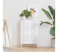 vidaXL Portes d'armoire à persiennes 4 pcs blanc 39,5x29,5 cm