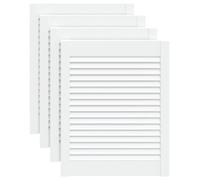 vidaXL Portes d'Armoire à Persiennes 4 pcs, Portes de Placard à Chaussures, Panneaux de Radiateur, Décoration d'Intérieur, Blanc Bois de Pin Massif