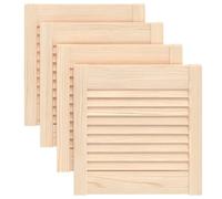 vidaXL Portes d'Armoire à Persiennes 4 pcs, Portes de Placard à Chaussures, Panneaux de Radiateur, Décoration d'Intérieur, Bois de Pin Massif