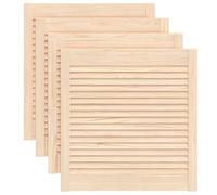 vidaXL Portes d'Armoire à Persiennes 4 pcs, Portes de Placard à Chaussures, Panneaux de Radiateur, Décoration d'Intérieur, Bois de Pin Massif