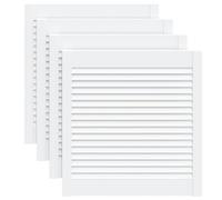 vidaXL Portes d'Armoire à Persiennes 4 pcs, Portes de Placard à Chaussures, Panneaux de Radiateur, Décoration d'Intérieur, Blanc Bois de Pin Massif