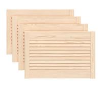 vidaXL Portes d'Armoire à Persiennes 4 pcs, Portes de Placard à Chaussures, Panneaux de Radiateur, Décoration d'Intérieur, Bois de Pin Massif