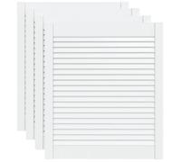 vidaXL Portes d'Armoire à Persiennes 4 pcs, Portes de Placard à Chaussures, Panneaux de Radiateur, Décoration d'Intérieur, Blanc Bois de Pin Massif