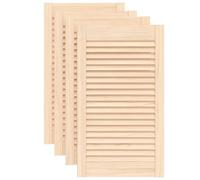 vidaXL Portes d'Armoire à Persiennes 4 pcs, Portes de Placard à Chaussures, Panneaux de Radiateur, Décoration d'Intérieur, Bois de Pin Massif