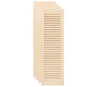 vidaXL Portes d'armoire à persiennes 4pcs 99x29,5cm bois de pin massif, porte de meuble, porte de garde-robe, panneau à persiennes en bois